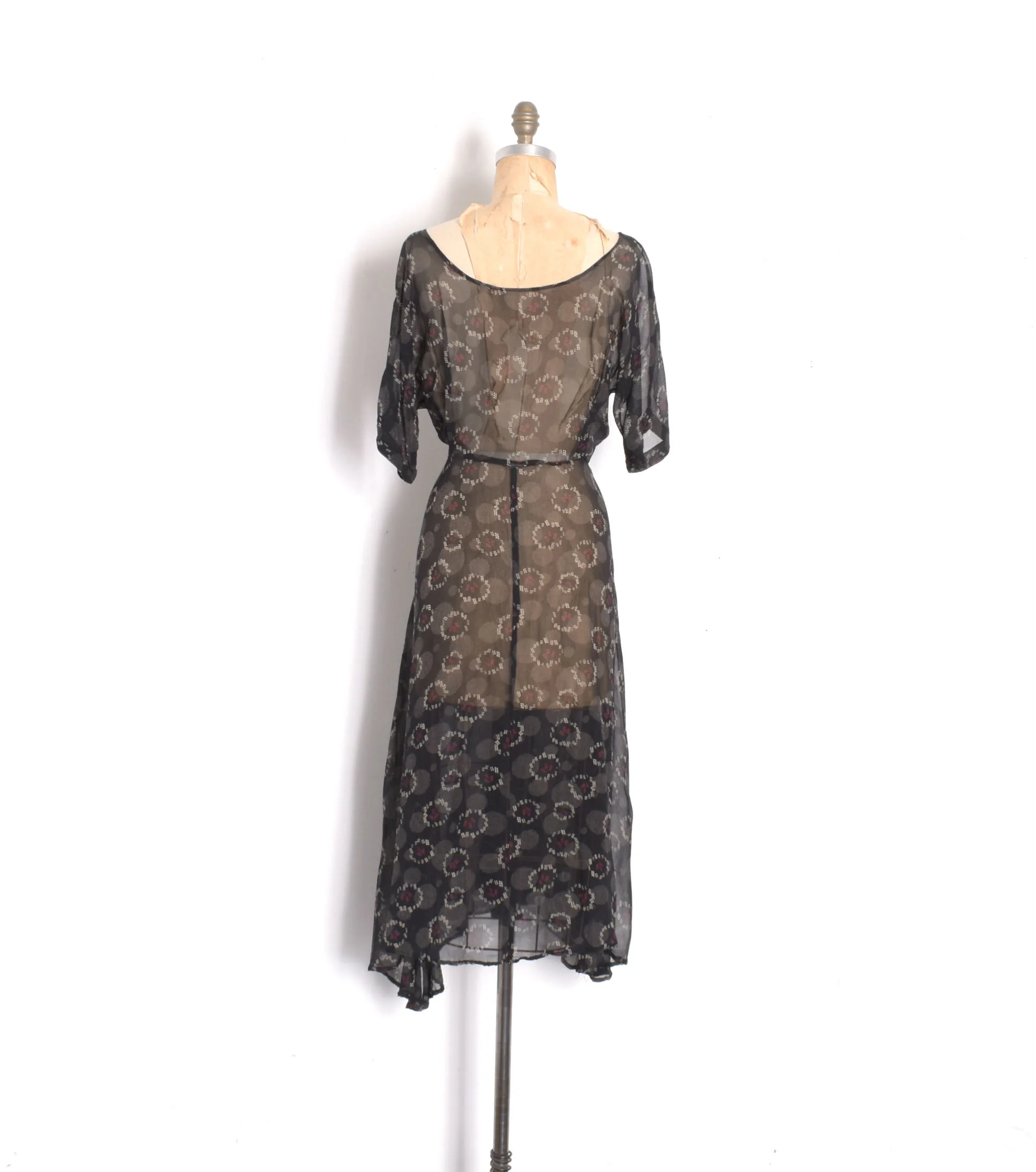 90s Sheer Silk Chiffon Dress-M/L — La Poubelle Vintage